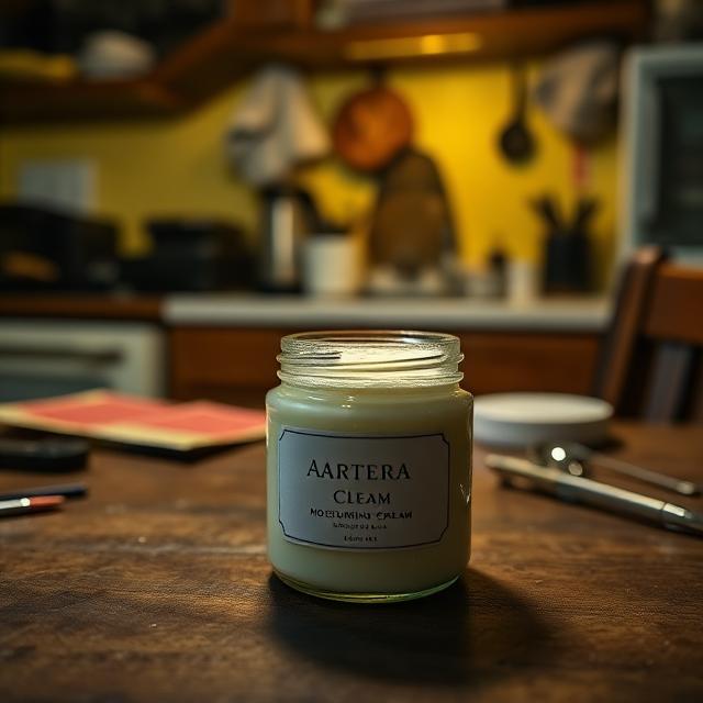 Pote de creme hidratante artesanal — foto caseira antes do tratamento